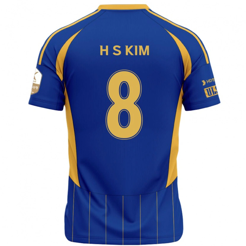 Danxen Dames Seung-Hyun Kim #8 Koningsblauw Geel Thuisshirt Thuistenue 2025/26 T-Shirt