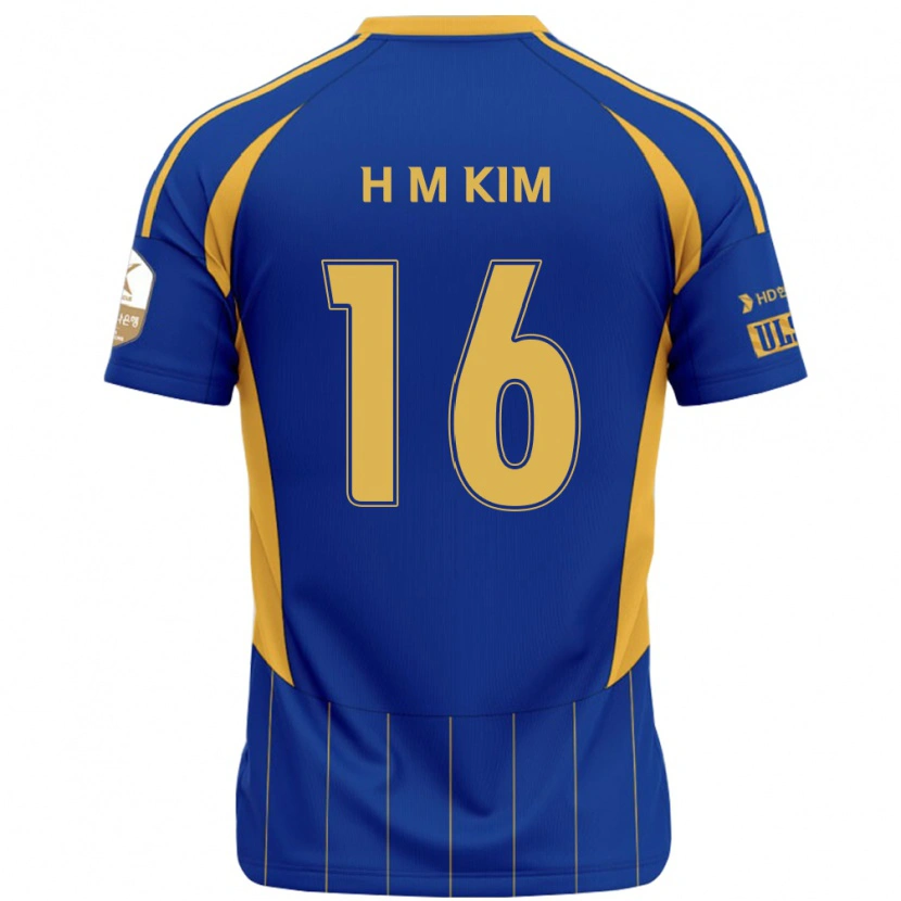 Danxen Dames Ha-Min Kim #16 Koningsblauw Geel Thuisshirt Thuistenue 2025/26 T-Shirt