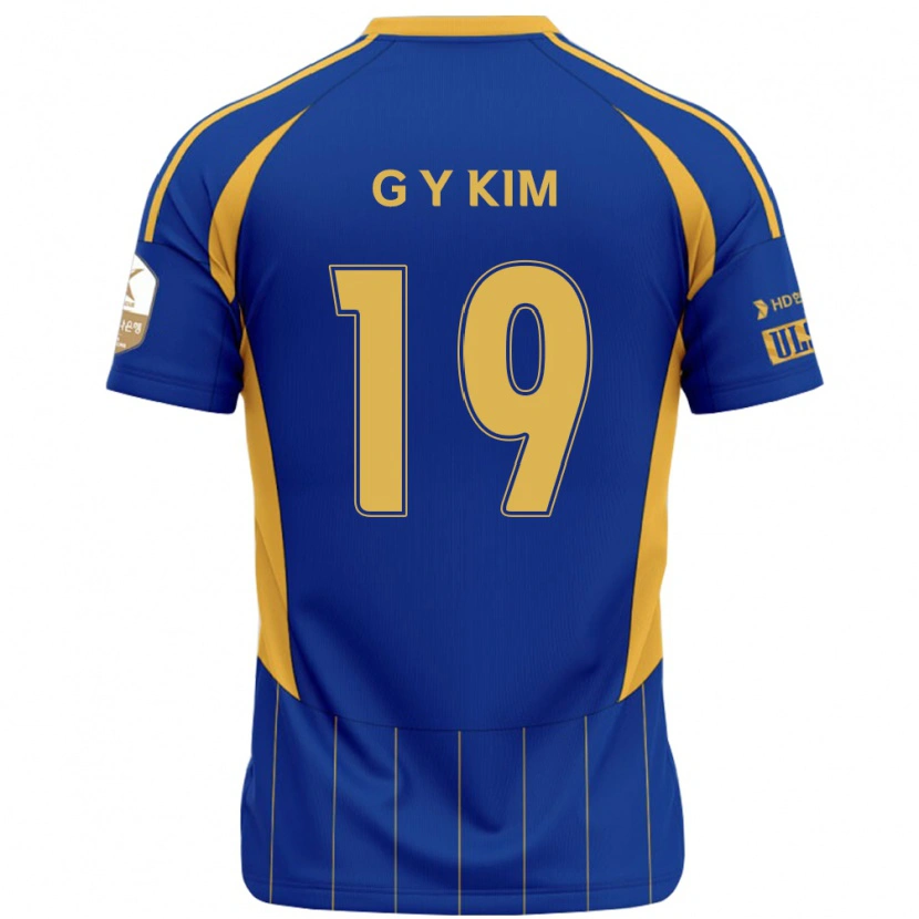 Danxen Dames Young-Gwon Kim #19 Koningsblauw Geel Thuisshirt Thuistenue 2025/26 T-Shirt