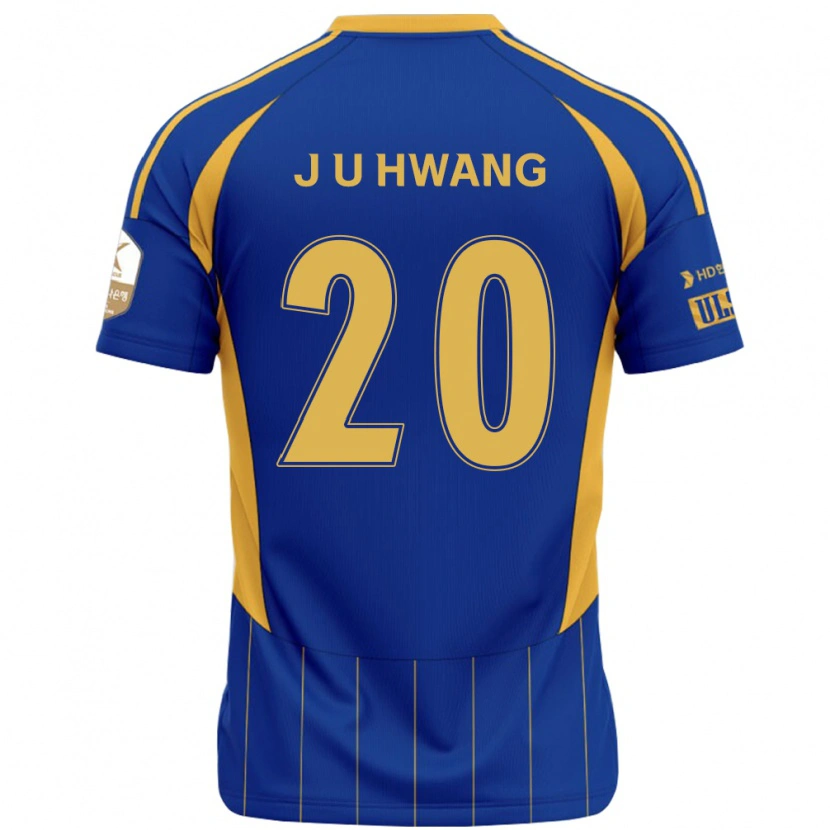 Danxen Dames Ui-Jun Hwang #20 Koningsblauw Geel Thuisshirt Thuistenue 2025/26 T-Shirt