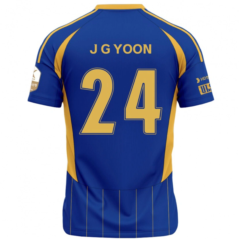 Danxen Dames Jong-Gyu Yoon #24 Koningsblauw Geel Thuisshirt Thuistenue 2025/26 T-Shirt