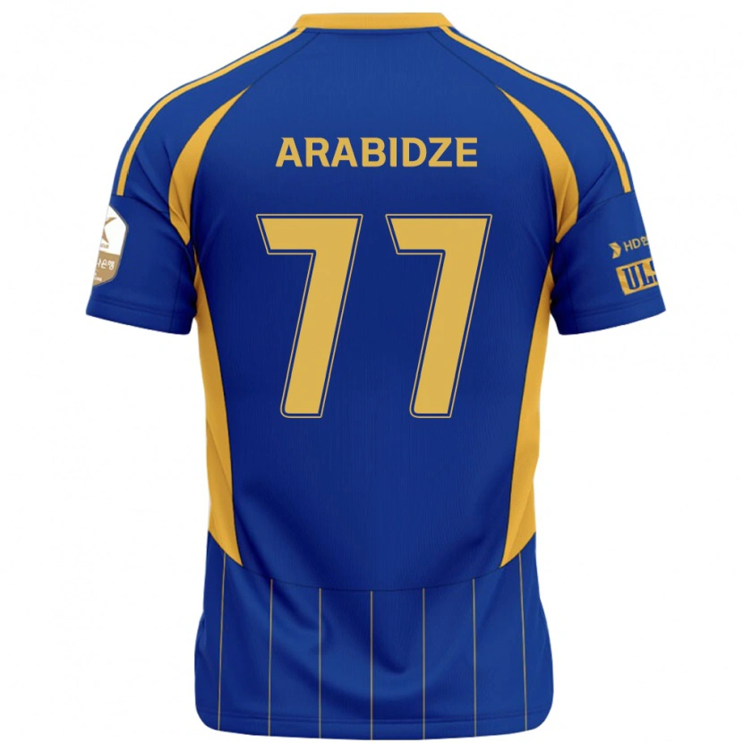 Danxen Dames Giorgi Arabidze #77 Koningsblauw Geel Thuisshirt Thuistenue 2025/26 T-Shirt