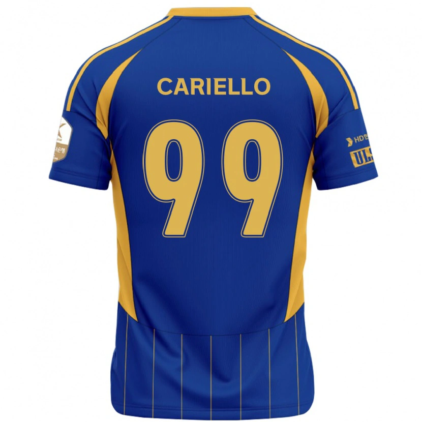 Danxen Dames Yago Cariello #99 Koningsblauw Geel Thuisshirt Thuistenue 2025/26 T-Shirt