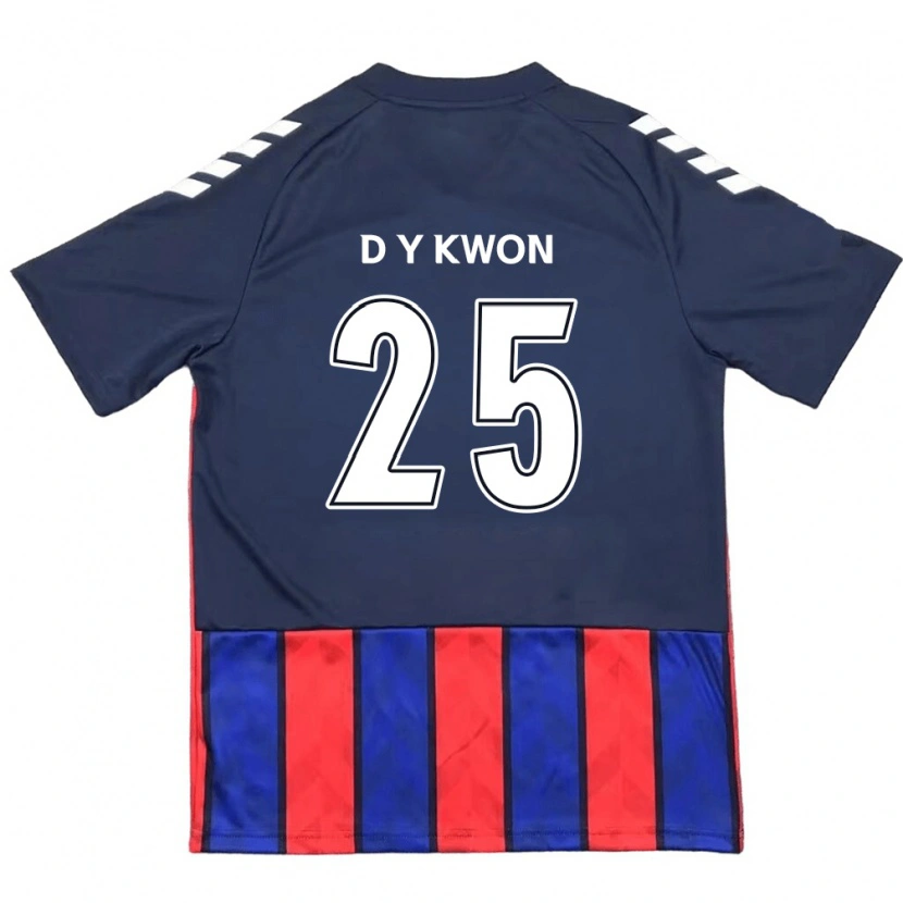 Danxen Dames Do-Yeong Kwon #25 Koningsblauw Rood Thuisshirt Thuistenue 2025/26 T-Shirt