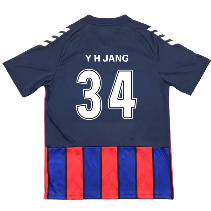 Danxen Dames Yun-Ho Jang #34 Koningsblauw Rood Thuisshirt Thuistenue 2025/26 T-Shirt
