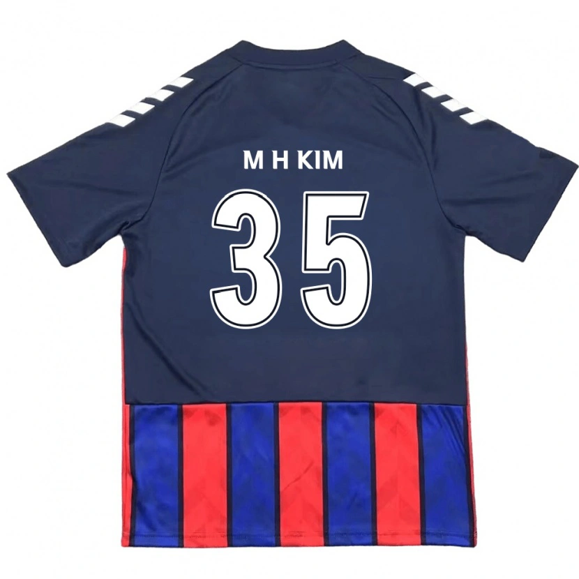 Danxen Dames Hyeon-Min Kim #35 Koningsblauw Rood Thuisshirt Thuistenue 2025/26 T-Shirt