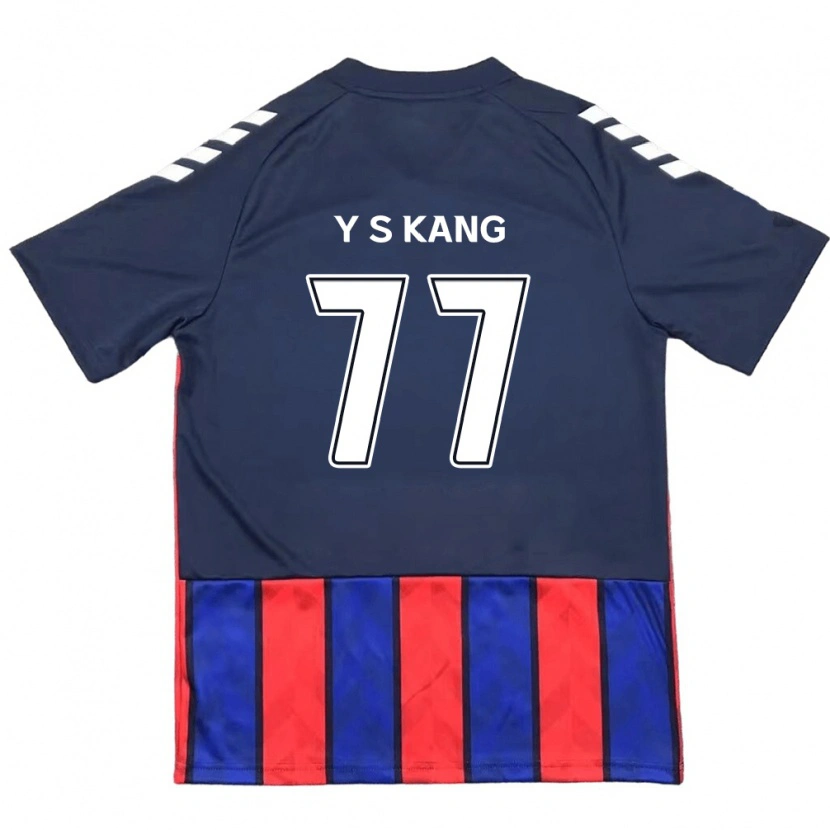 Danxen Dames Sang-Yun Kang #77 Koningsblauw Rood Thuisshirt Thuistenue 2025/26 T-Shirt