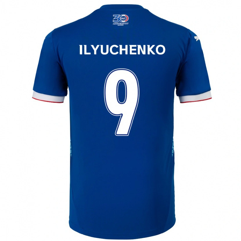 Danxen Dames Stanislav Ilyuchenko #9 Koningsblauw Wit Thuisshirt Thuistenue 2025/26 T-Shirt