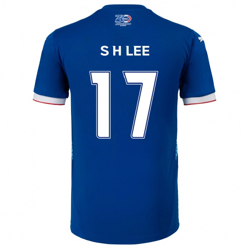 Danxen Dames Hyun-Seo Lee #17 Koningsblauw Wit Thuisshirt Thuistenue 2025/26 T-Shirt