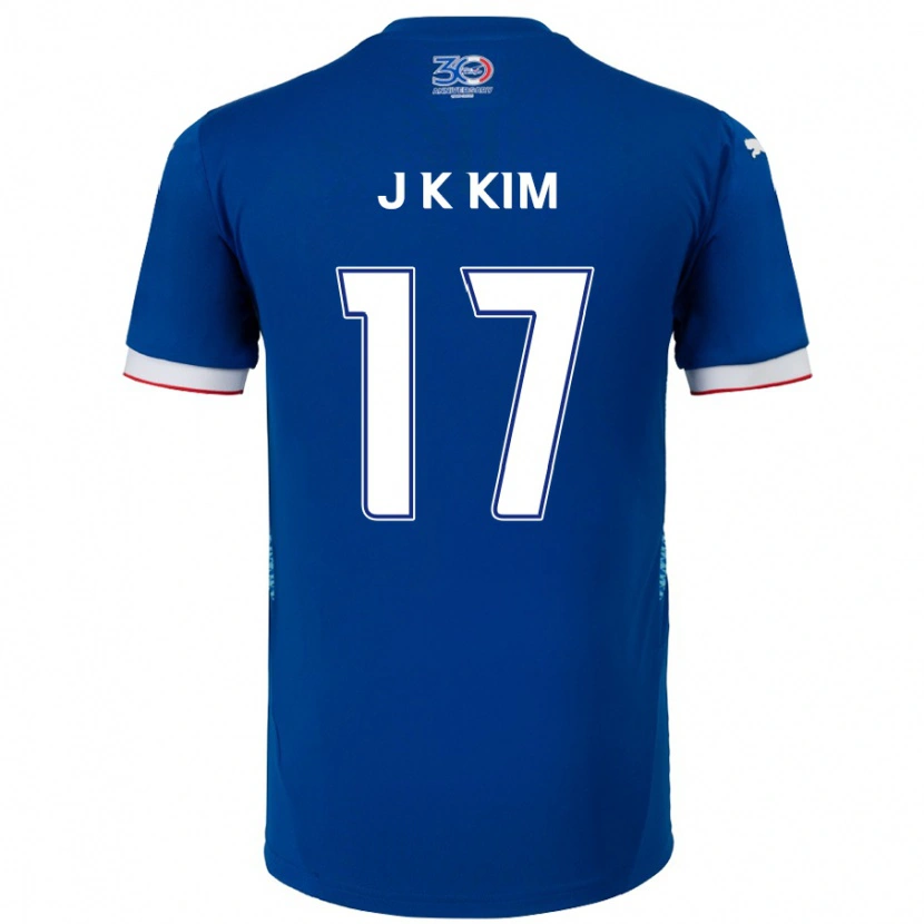 Danxen Dames Kyeong-Jung Kim #17 Koningsblauw Wit Thuisshirt Thuistenue 2025/26 T-Shirt