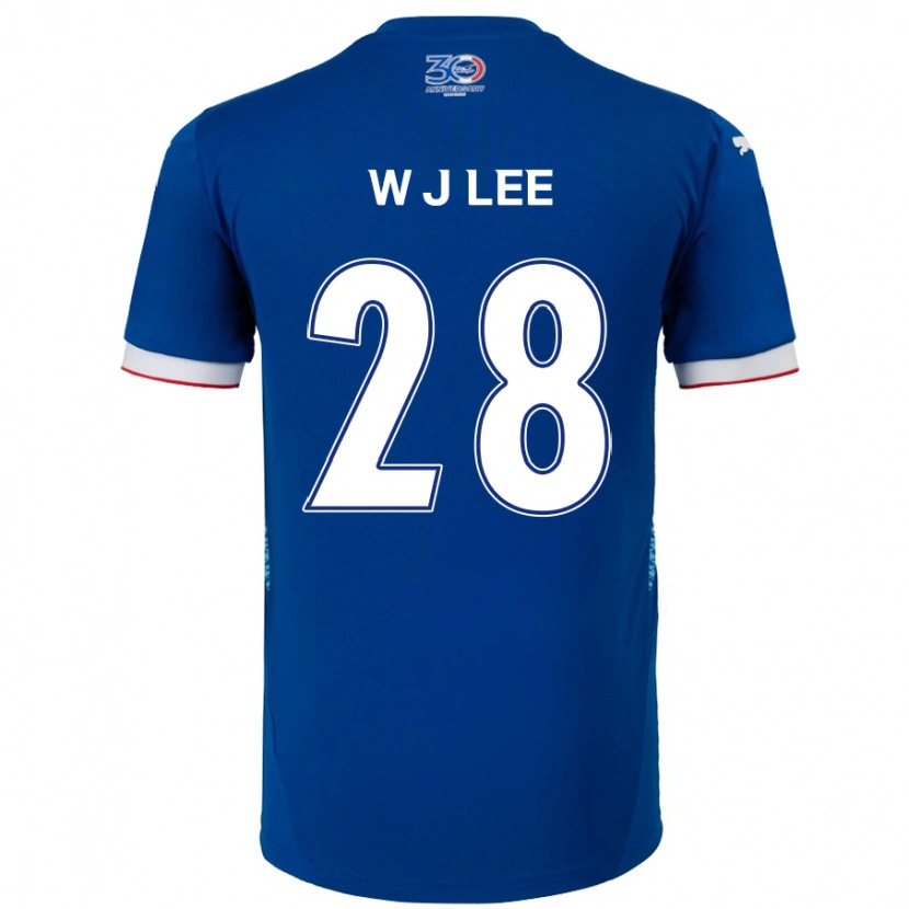Danxen Dames Jun-Woo Lee #28 Koningsblauw Wit Thuisshirt Thuistenue 2025/26 T-Shirt