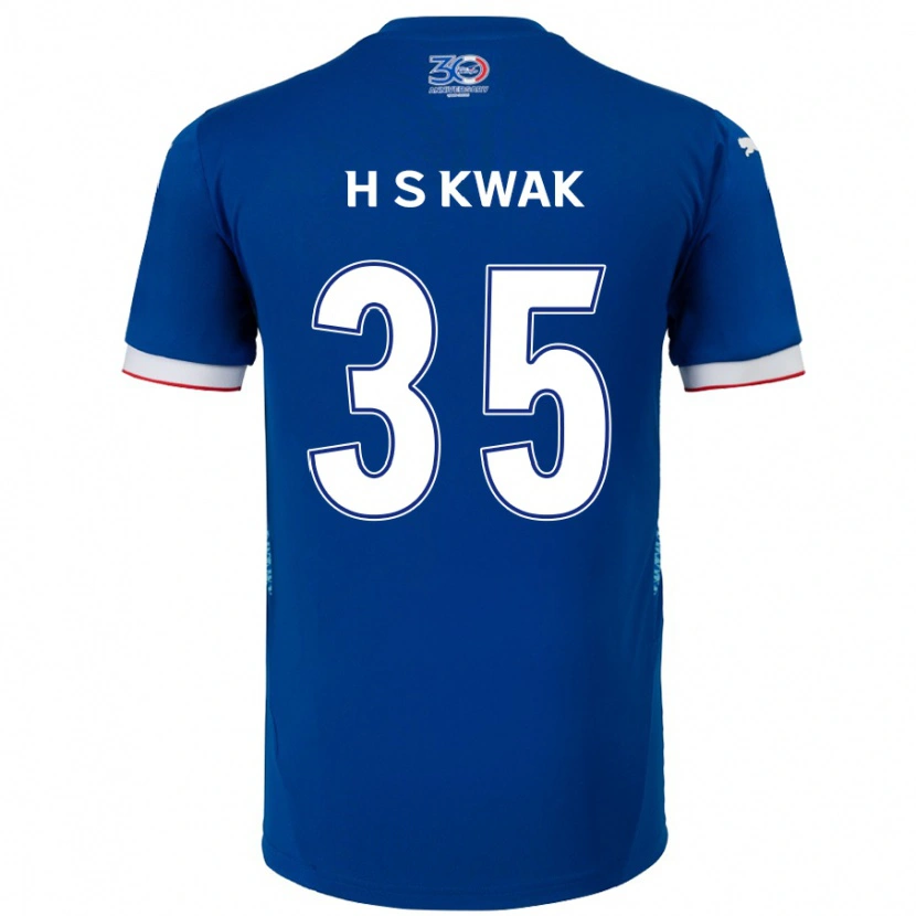 Danxen Dames Sung-Hoon Kwak #35 Koningsblauw Wit Thuisshirt Thuistenue 2025/26 T-Shirt