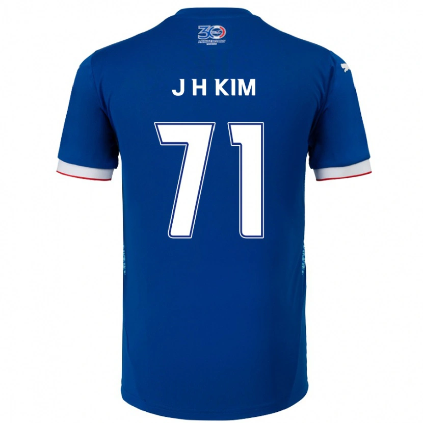 Danxen Dames Ji-Ho Kim #71 Koningsblauw Wit Thuisshirt Thuistenue 2025/26 T-Shirt