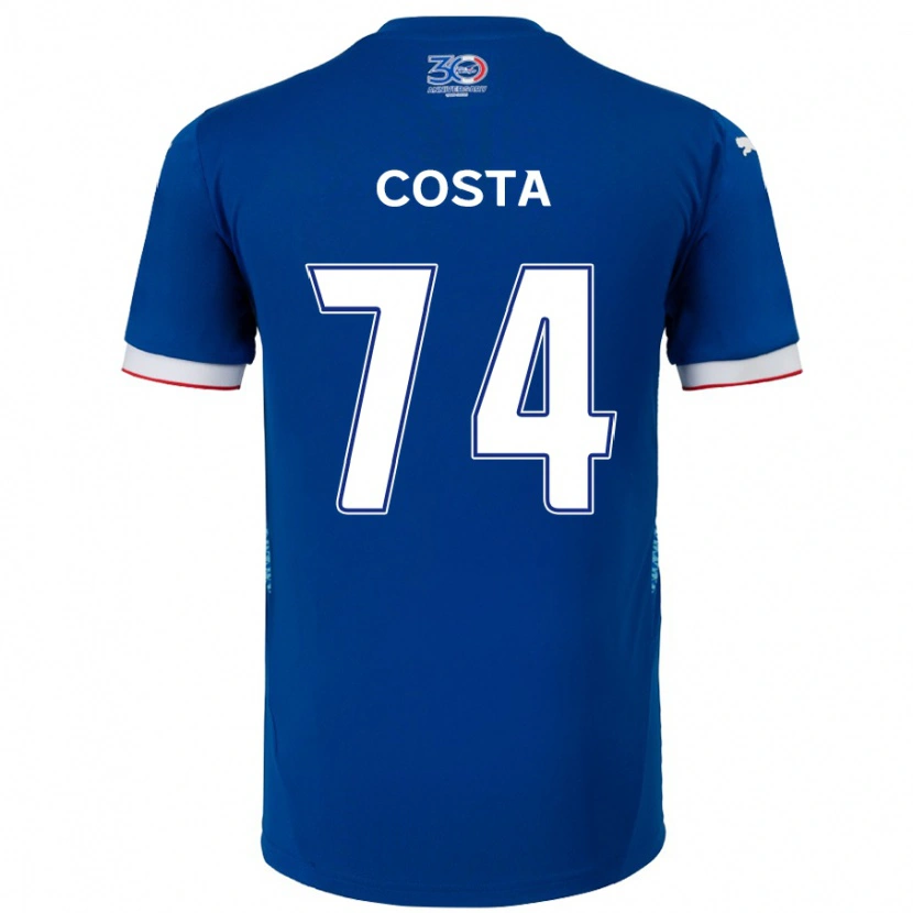 Danxen Dames Bruno Costa #74 Koningsblauw Wit Thuisshirt Thuistenue 2025/26 T-Shirt