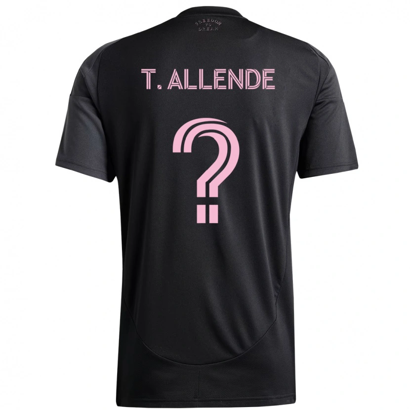 Danxen Dames Tadeo Allende #0 Zwart Roze Uitshirt Uittenue 2025/26 T-Shirt