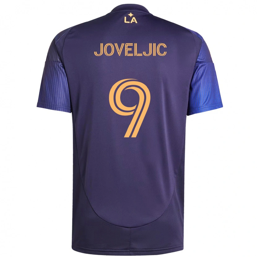 Danxen Dames Dejan Joveljic #9 Paars Blauw Uitshirt Uittenue 2025/26 T-Shirt