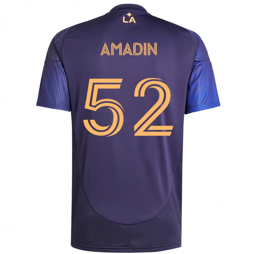Danxen Dames Elijah Amadin #52 Paars Blauw Uitshirt Uittenue 2025/26 T-Shirt