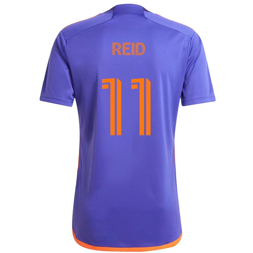 Danxen Dames Isaiah Reid #11 Paars Oranje Uitshirt Uittenue 2025/26 T-Shirt