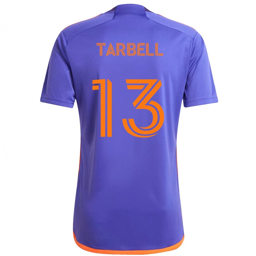Danxen Dames Andrew Tarbell #13 Paars Oranje Uitshirt Uittenue 2025/26 T-Shirt
