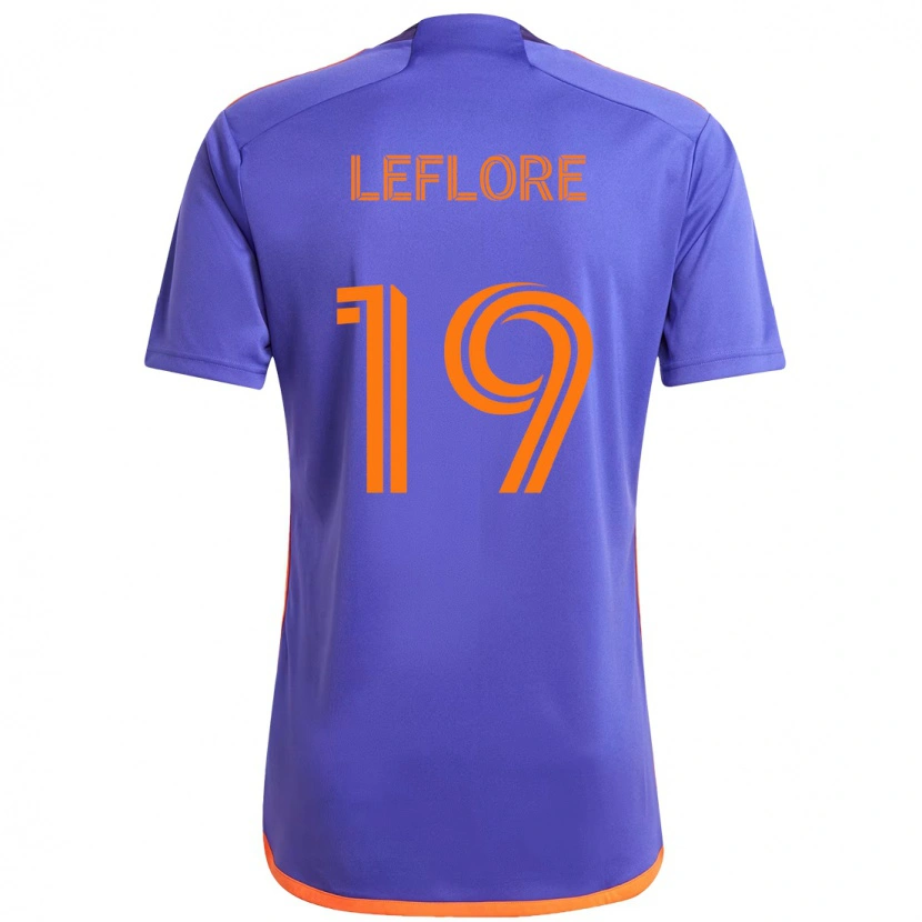 Danxen Dames Isaiah Leflore #19 Paars Oranje Uitshirt Uittenue 2025/26 T-Shirt