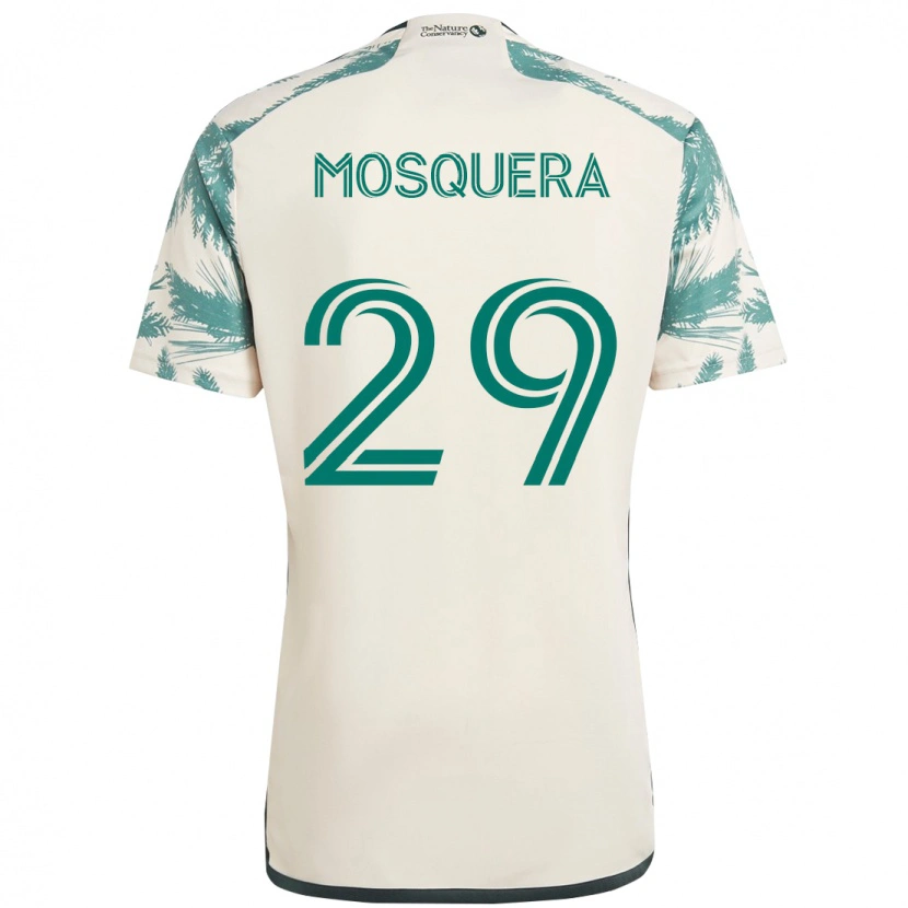 Danxen Dames Juan Mosquera #29 Beige Groen Uitshirt Uittenue 2025/26 T-Shirt