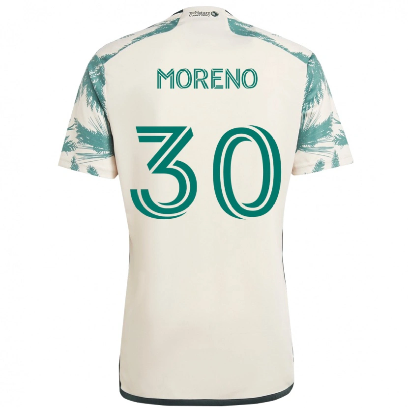 Danxen Dames Santiago Moreno #30 Beige Groen Uitshirt Uittenue 2025/26 T-Shirt