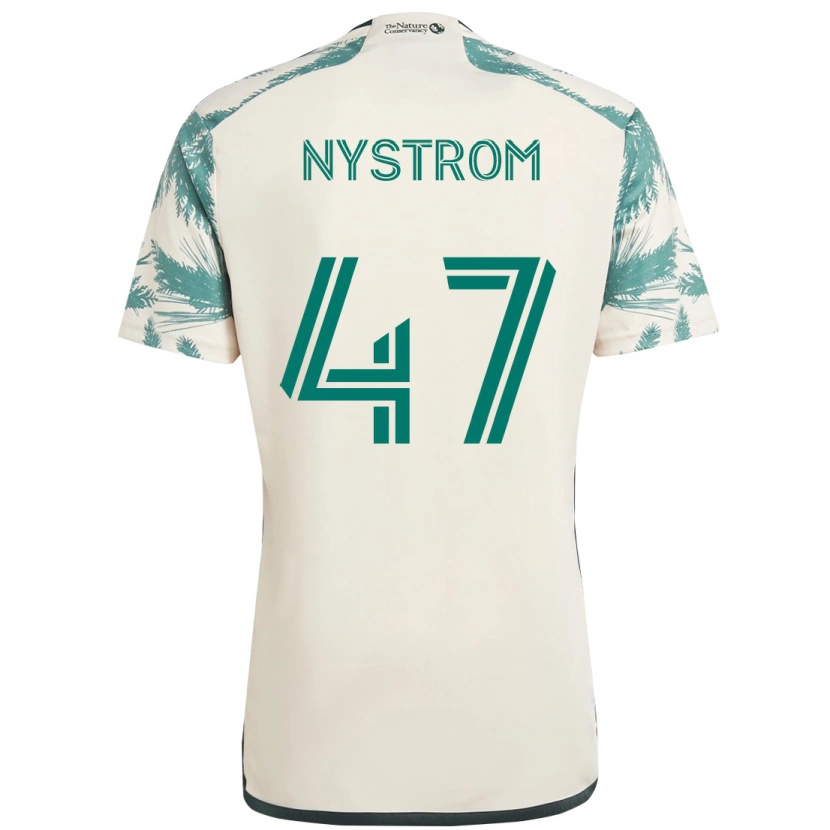 Danxen Dames Maximo Nystrom #47 Beige Groen Uitshirt Uittenue 2025/26 T-Shirt