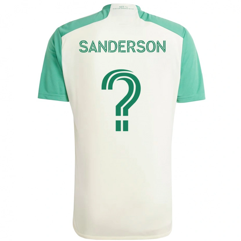 Danxen Dames Spencer Sanderson #0 Wit Groen Uitshirt Uittenue 2025/26 T-Shirt