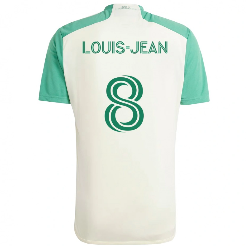 Danxen Dames Steeve Louis-Jean #8 Wit Groen Uitshirt Uittenue 2025/26 T-Shirt