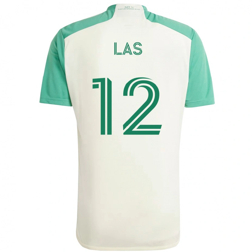 Danxen Dames Damian Las #12 Wit Groen Uitshirt Uittenue 2025/26 T-Shirt