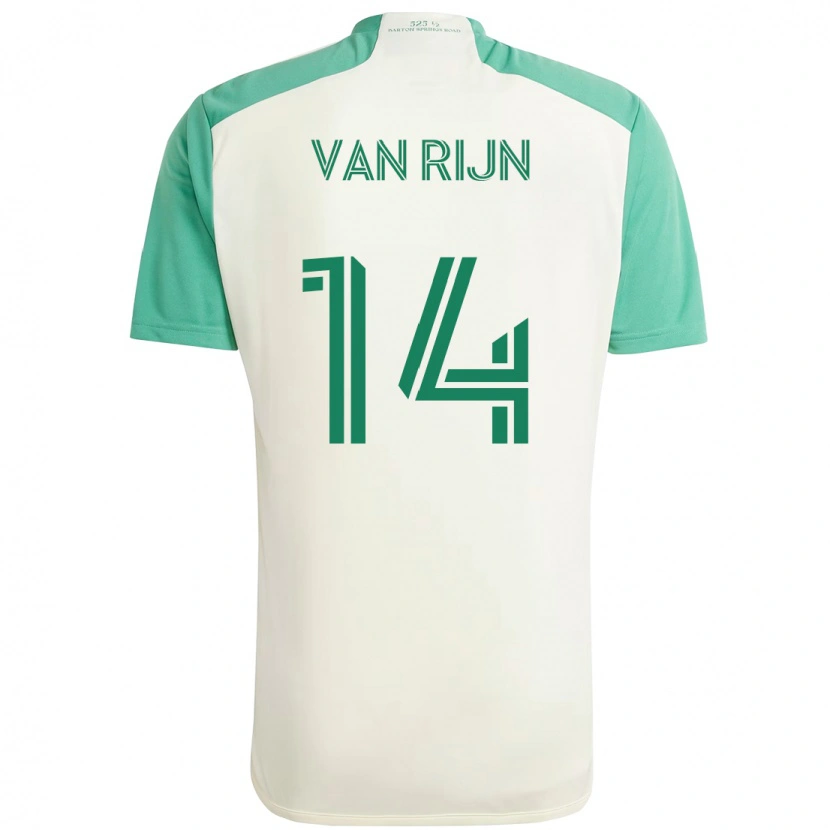 Danxen Dames Nico Van Rijn #14 Wit Groen Uitshirt Uittenue 2025/26 T-Shirt