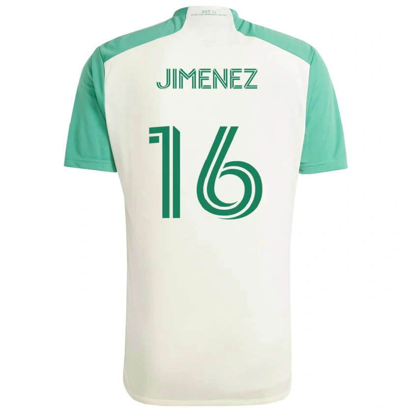 Danxen Dames Héctor Jiménez #16 Wit Groen Uitshirt Uittenue 2025/26 T-Shirt