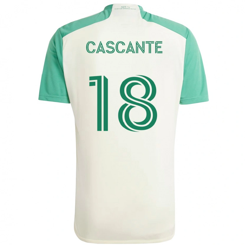 Danxen Dames Julio Cascante #18 Wit Groen Uitshirt Uittenue 2025/26 T-Shirt