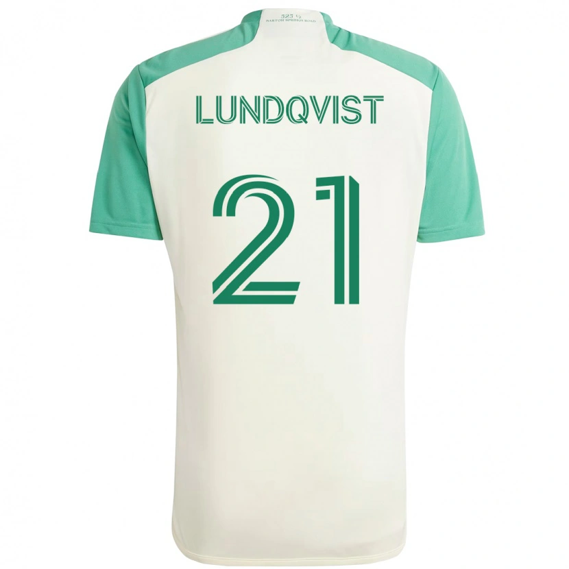 Danxen Dames Adam Lundqvist #21 Wit Groen Uitshirt Uittenue 2025/26 T-Shirt