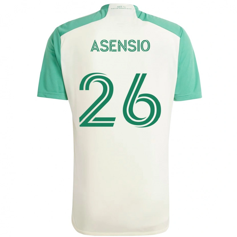 Danxen Dames Charlie Asensio #26 Wit Groen Uitshirt Uittenue 2025/26 T-Shirt