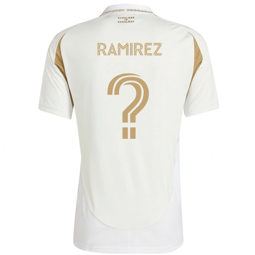 Danxen Dames Dennis Ramirez #0 Wit Bruin Uitshirt Uittenue 2025/26 T-Shirt