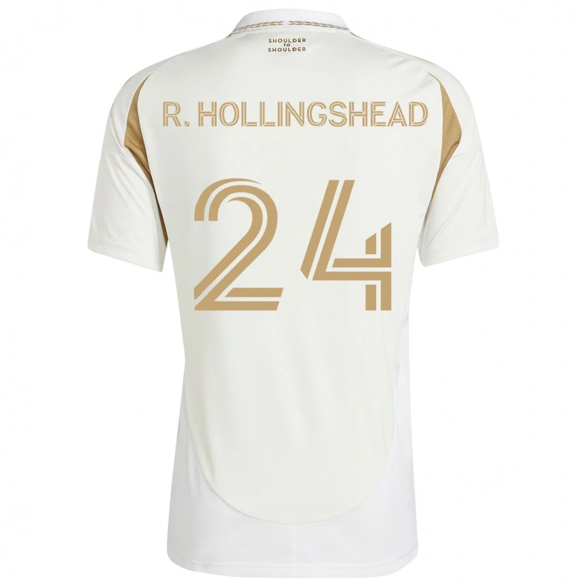 Danxen Dames Ryan Hollingshead #24 Wit Bruin Uitshirt Uittenue 2025/26 T-Shirt