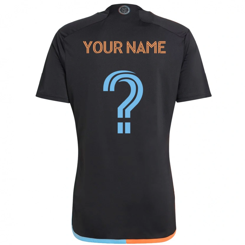 Danxen Dames Uw Naam #0 Zwart Blauw Oranje Uitshirt Uittenue 2025/26 T-Shirt