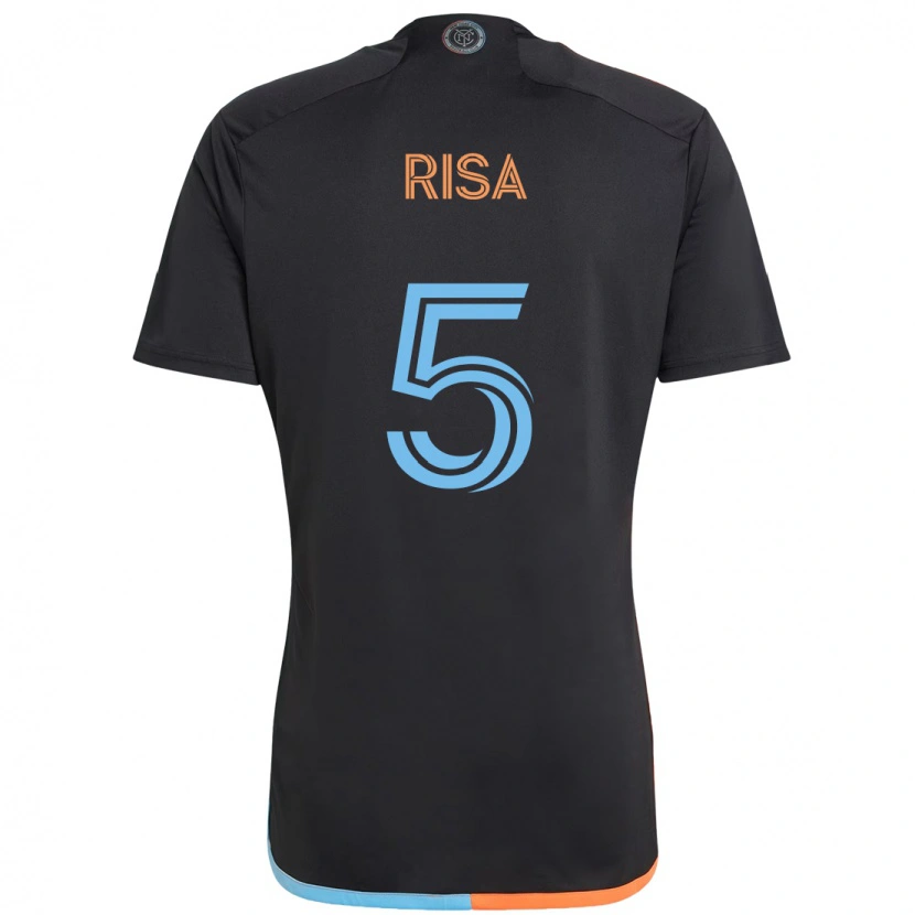 Danxen Dames Birk Risa #5 Zwart Blauw Oranje Uitshirt Uittenue 2025/26 T-Shirt