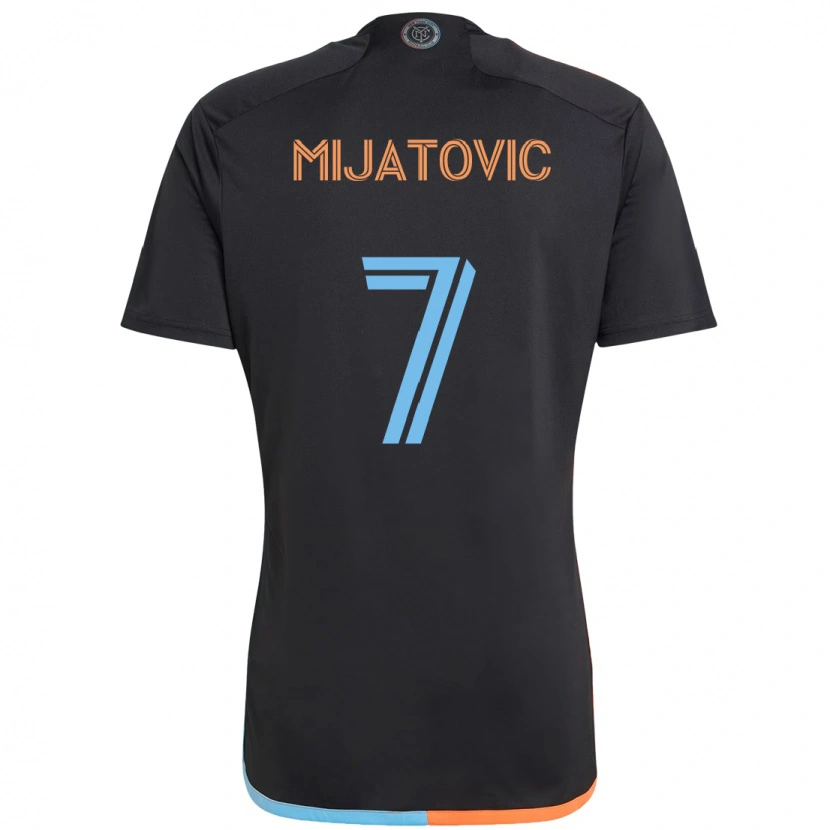 Danxen Dames Jovan Mijatovic #7 Zwart Blauw Oranje Uitshirt Uittenue 2025/26 T-Shirt