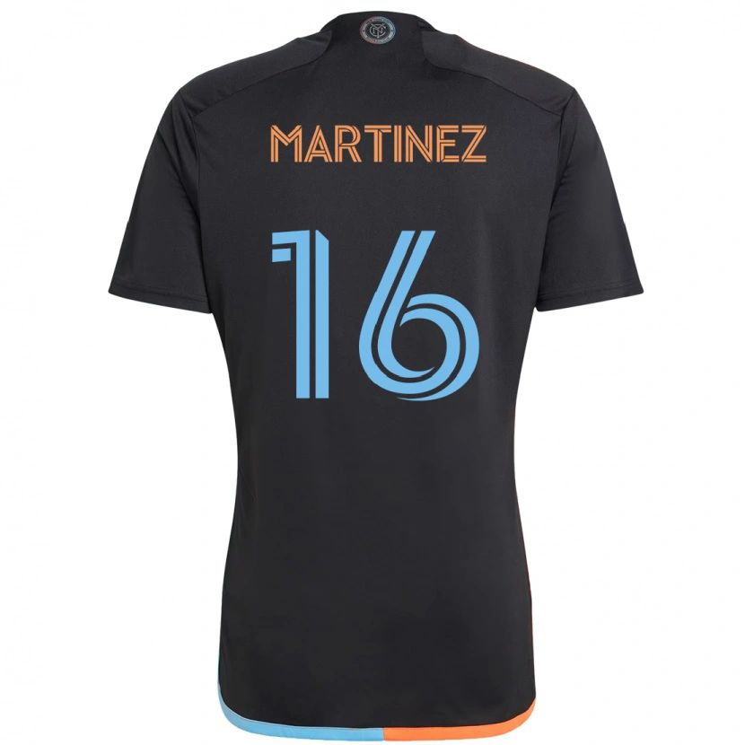 Danxen Dames Alonso Martínez #16 Zwart Blauw Oranje Uitshirt Uittenue 2025/26 T-Shirt