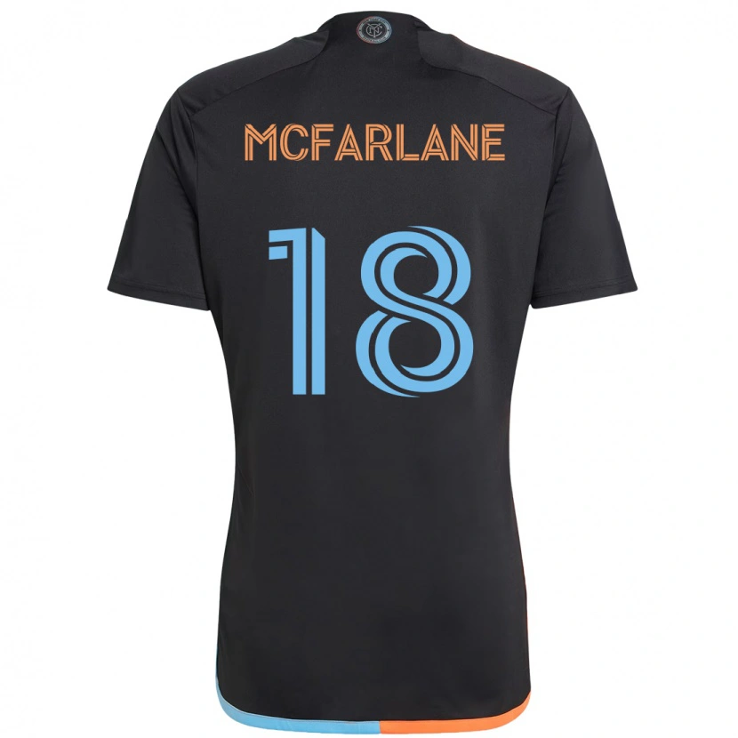 Danxen Dames Christian Mcfarlane #18 Zwart Blauw Oranje Uitshirt Uittenue 2025/26 T-Shirt