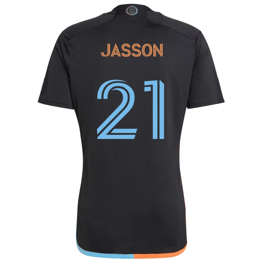 Danxen Dames Andres Jasson #21 Zwart Blauw Oranje Uitshirt Uittenue 2025/26 T-Shirt