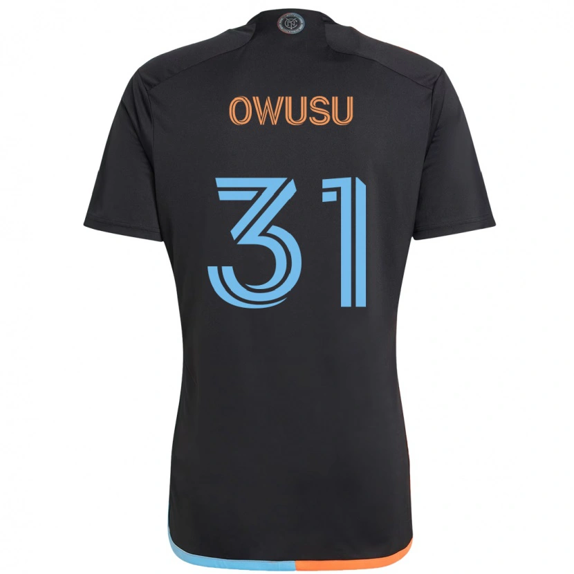 Danxen Dames Samuel Owusu #31 Zwart Blauw Oranje Uitshirt Uittenue 2025/26 T-Shirt