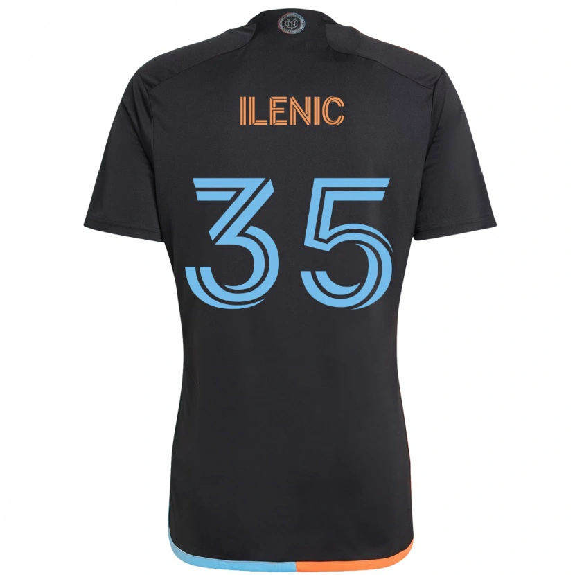 Danxen Dames Mitja Ilenič #35 Zwart Blauw Oranje Uitshirt Uittenue 2025/26 T-Shirt