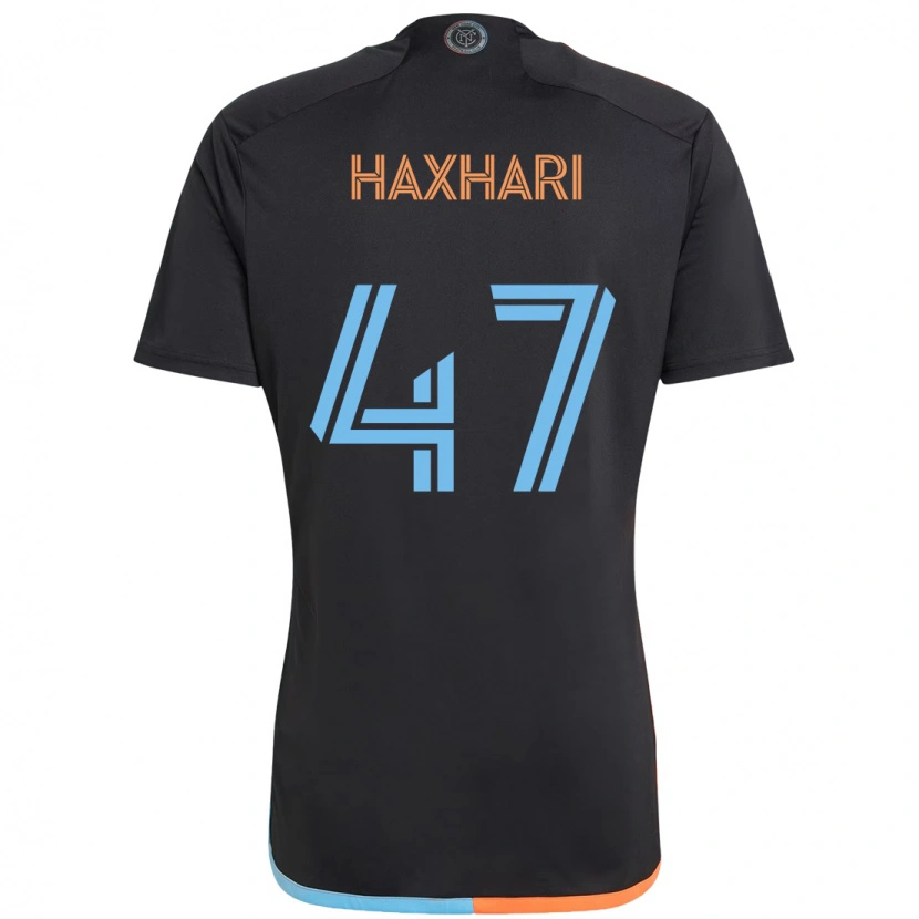 Danxen Dames Klevis Haxhari #47 Zwart Blauw Oranje Uitshirt Uittenue 2025/26 T-Shirt