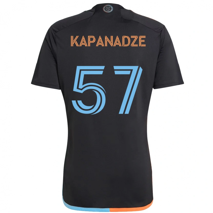 Danxen Dames Nicholas Kapanadze #57 Zwart Blauw Oranje Uitshirt Uittenue 2025/26 T-Shirt