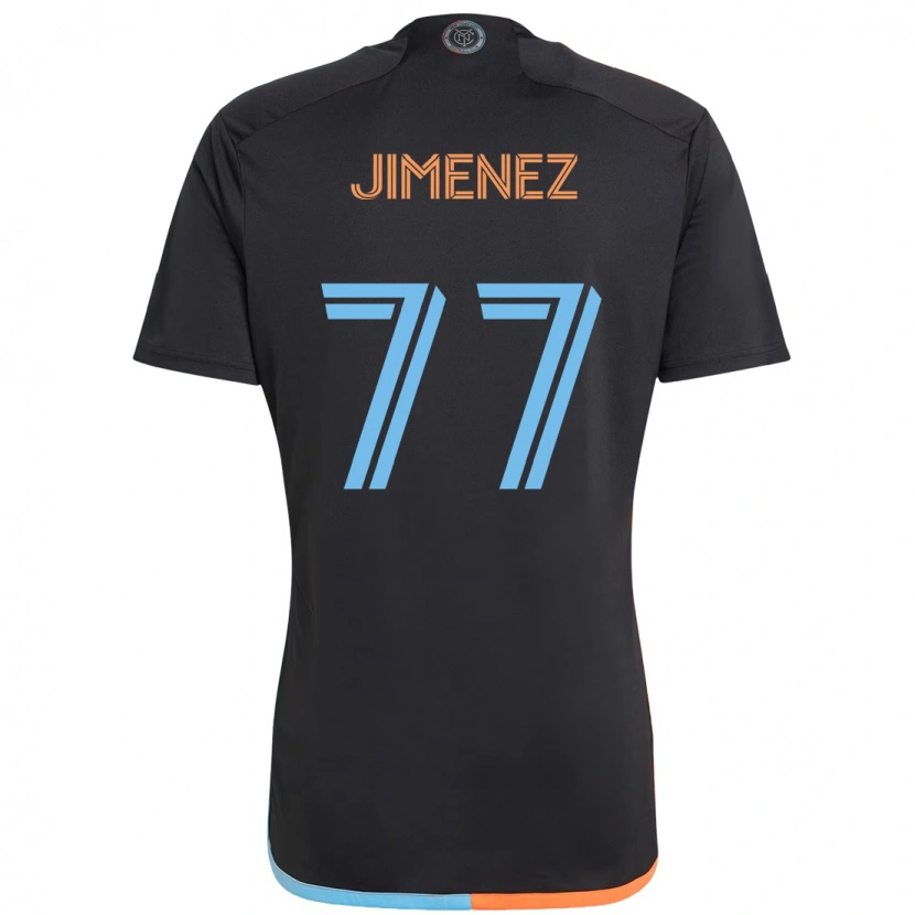 Danxen Dames Jonathan Jiménez #77 Zwart Blauw Oranje Uitshirt Uittenue 2025/26 T-Shirt