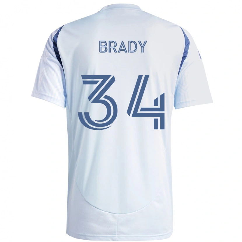 Danxen Dames Chris Brady #34 Licht Hemelsblauwblauw Uitshirt Uittenue 2025/26 T-Shirt