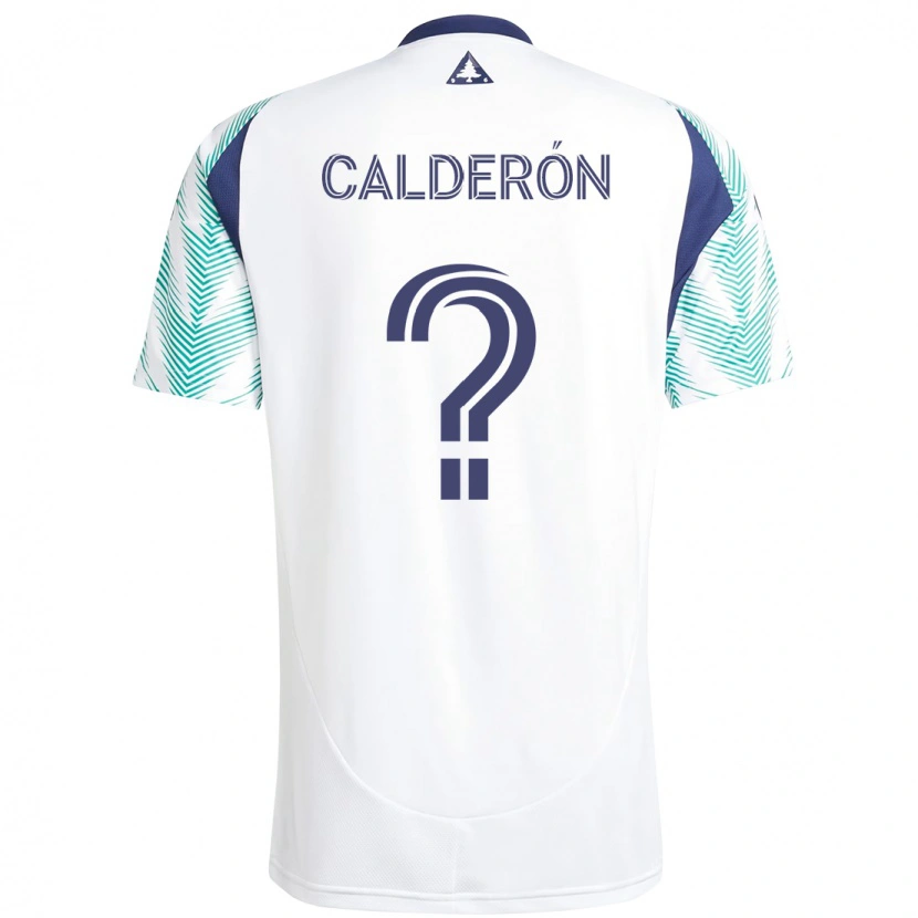 Danxen Dames Gio Calderón #0 Wit Blauw Uitshirt Uittenue 2025/26 T-Shirt